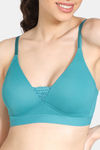 Zivame Beautiful Basics Padded Non Wired 3/4Th Coverage T-Shirt Bra - Biscay Bay — thumbnail 5